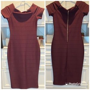 Burgundy dress